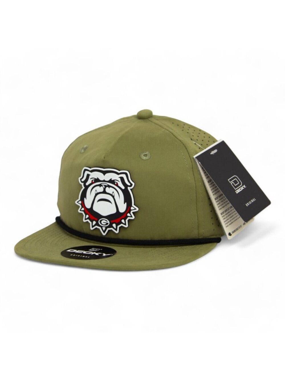 Georgia Bulldogs UGA 3D Perforated Rope Hat- Loden/ Black